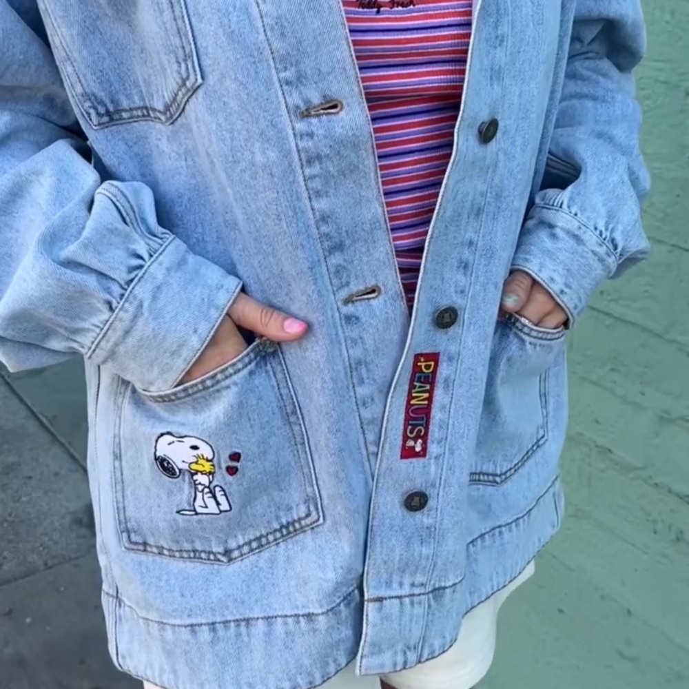 NWT Teddy Fresh x Peanuts Denim Jacket Unisex